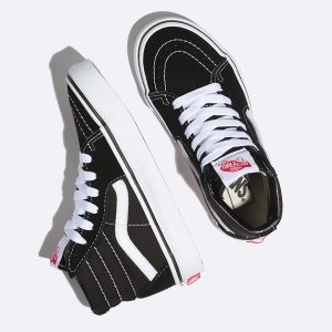 Vans Erkek Çocuk Spor Ayakkabı Sk8-Hi Siyah/Beyaz | 87539-372